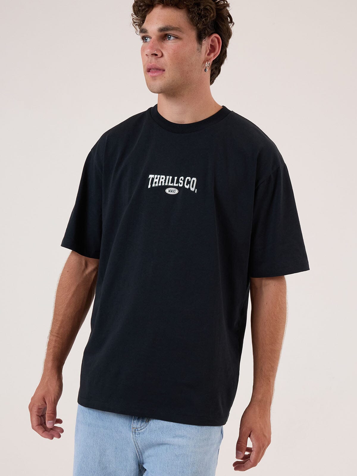 Recruit Oversized Fit Tee - Washed Black XS