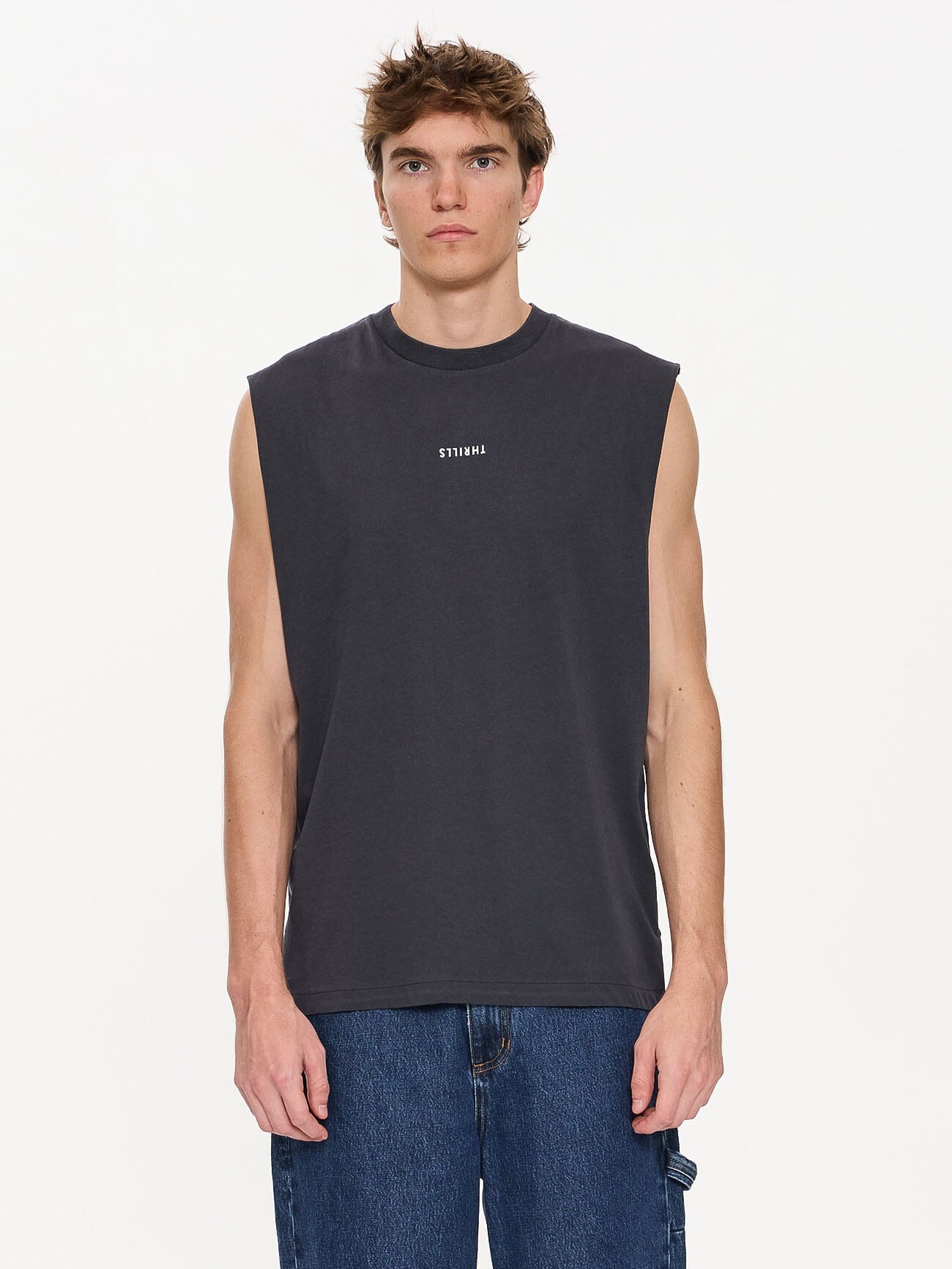 Minimal Thrills Merch Fit Muscle Tee - Slate