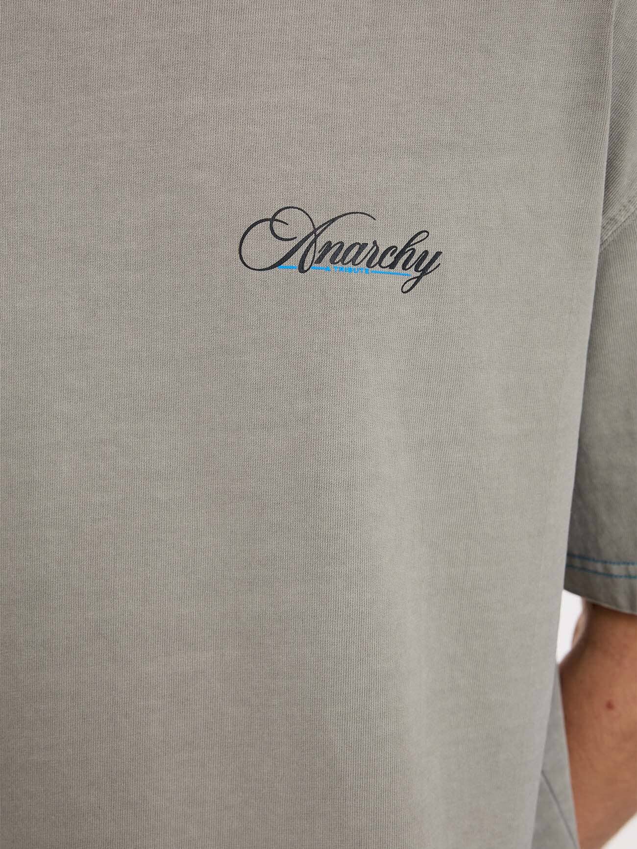 Total Anarchy Box Fit Cropped Tee - Fog