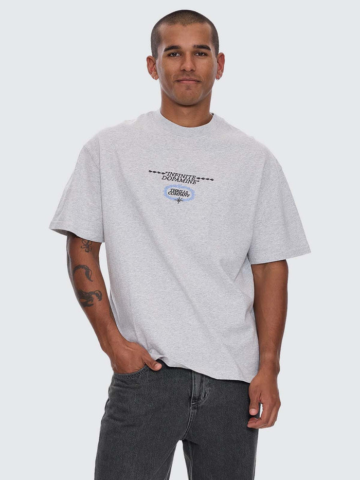 Infinite Dopamine Box Fit Oversize Tee - Snow Marle