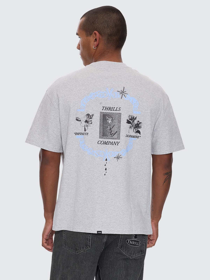 Infinite Dopamine Box Fit Oversize Tee - Snow Marle XS