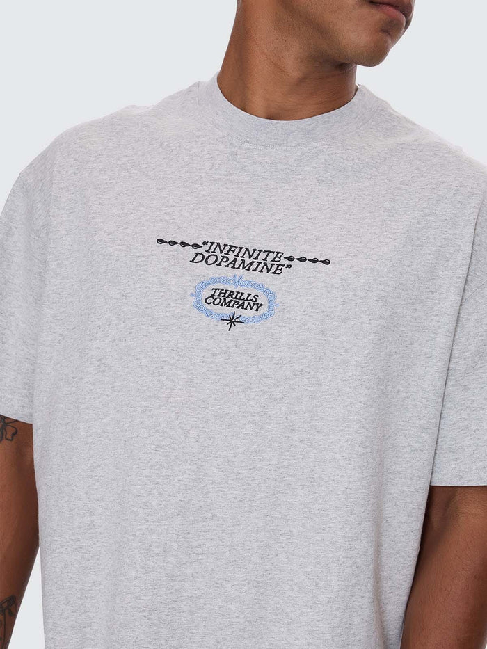 Infinite Dopamine Box Fit Oversize Tee - Snow Marle XS