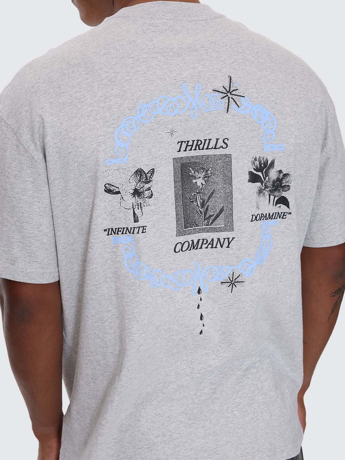 Infinite Dopamine Box Fit Oversize Tee - Snow Marle XS
