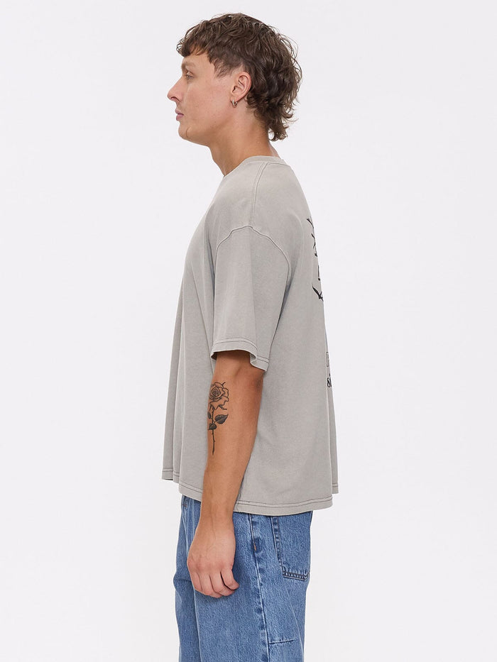 Pure Delusion Box Crop Tee - Fog