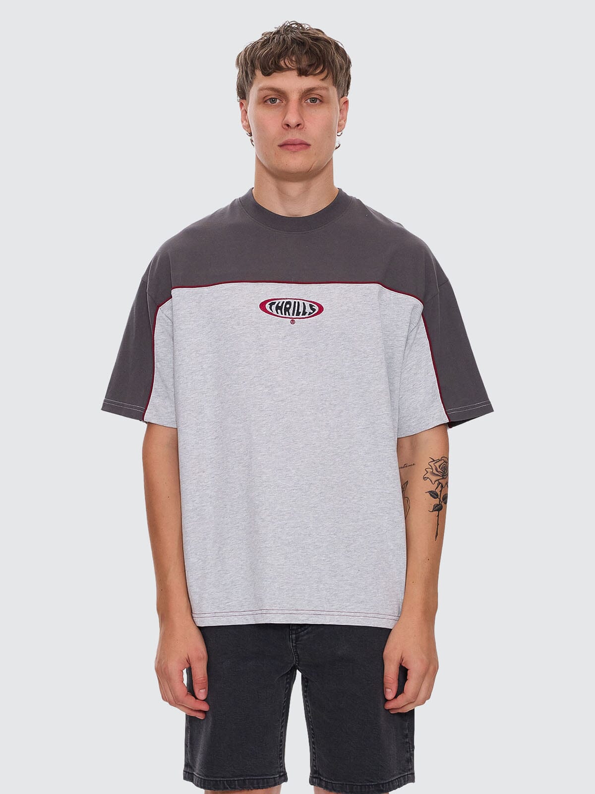 Shadowless Box Fit Oversize Tee - Snow Marle XS