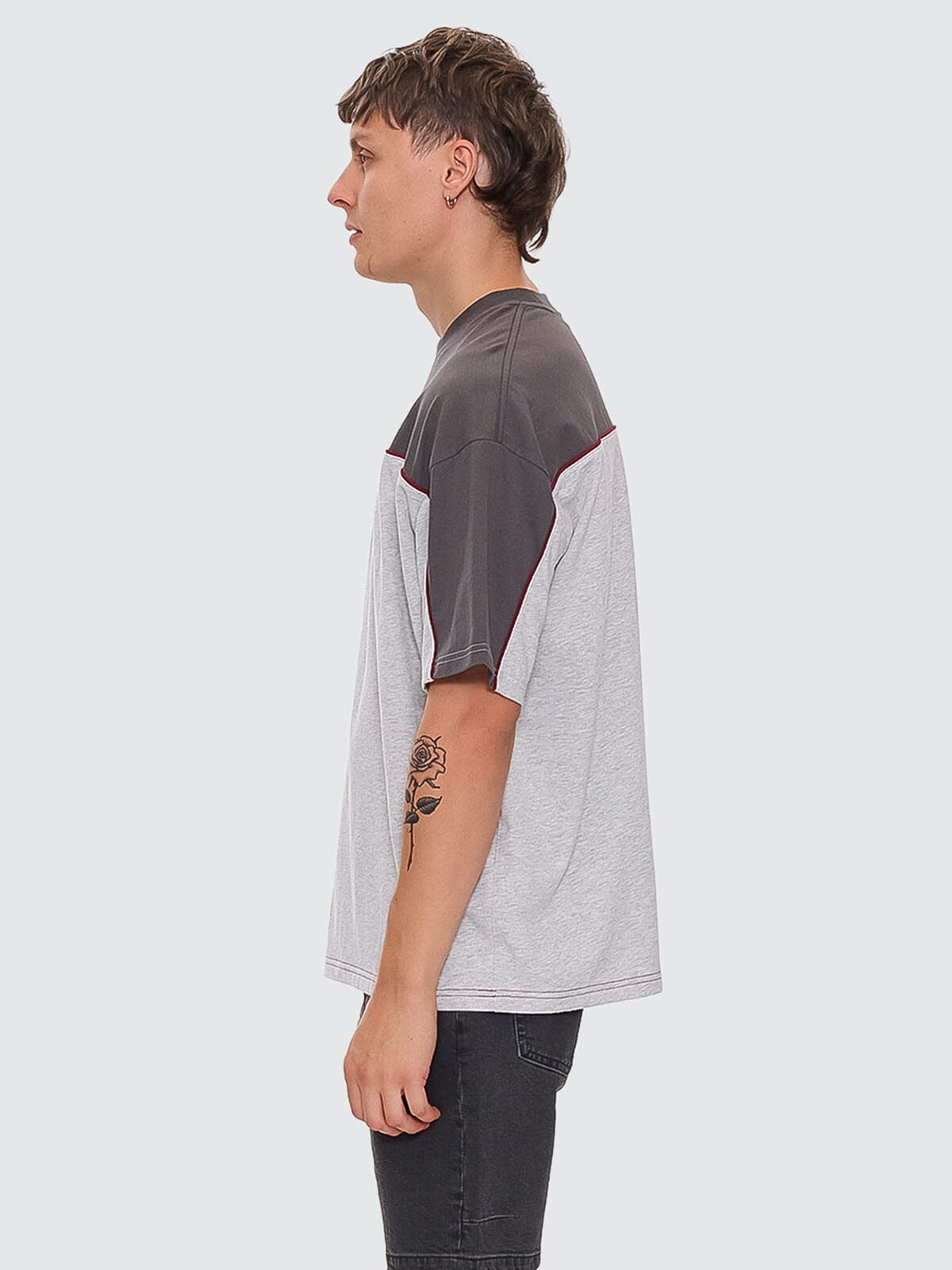 Shadowless Box Fit Oversize Tee - Snow Marle XS