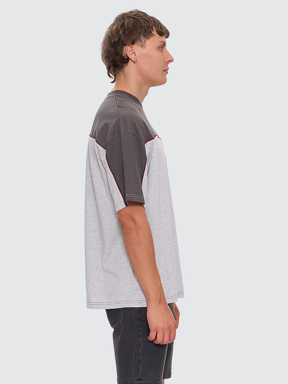 Shadowless Box Fit Oversize Tee - Snow Marle XS