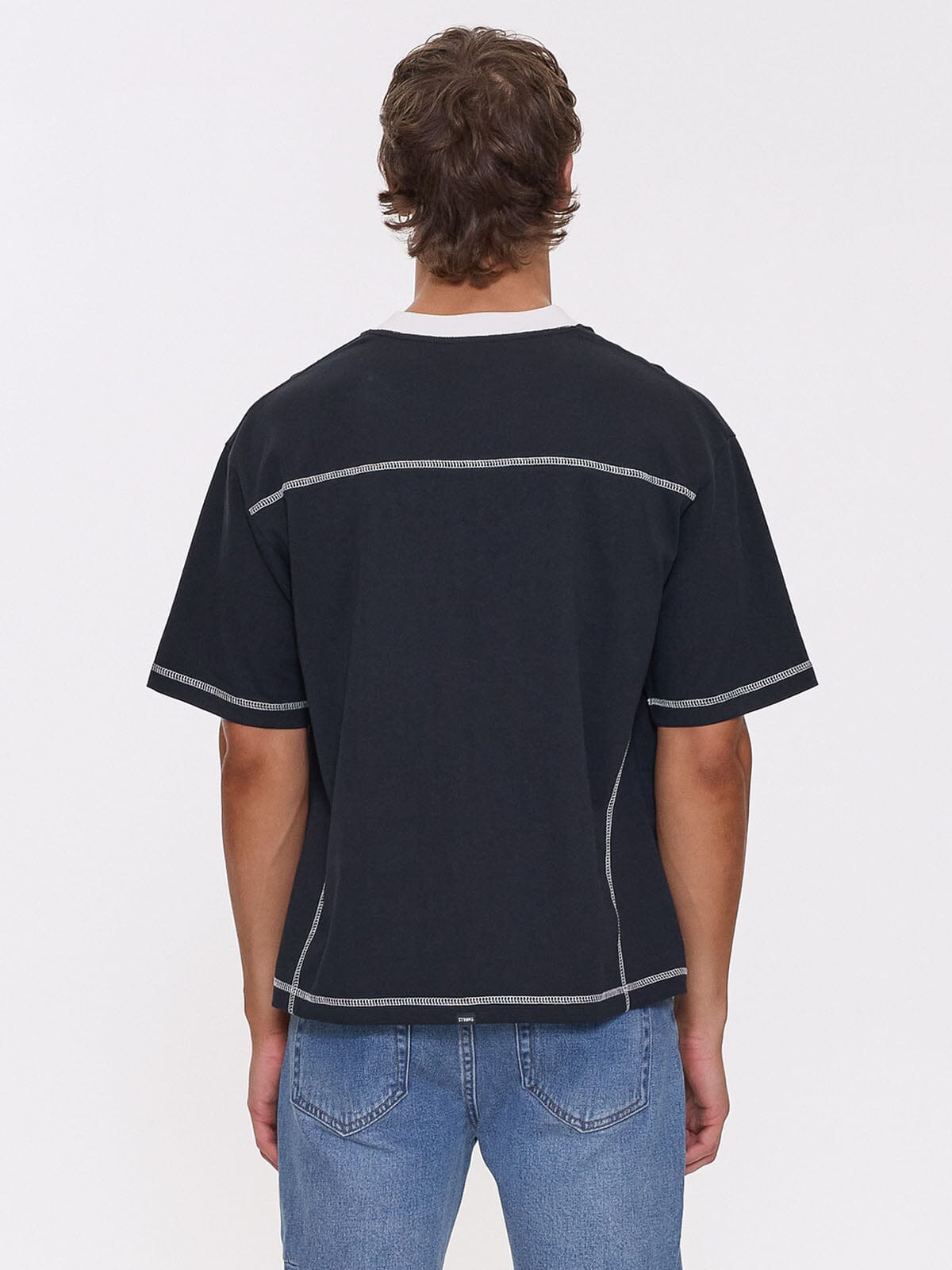 Consequence Box Fit Cropped Tee - Washed Black