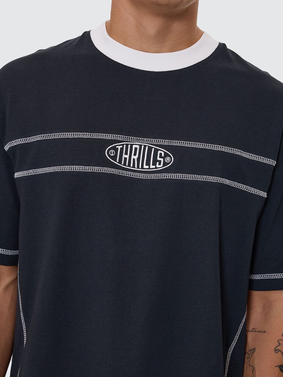 Consequence Box Fit Cropped Tee - Washed Black