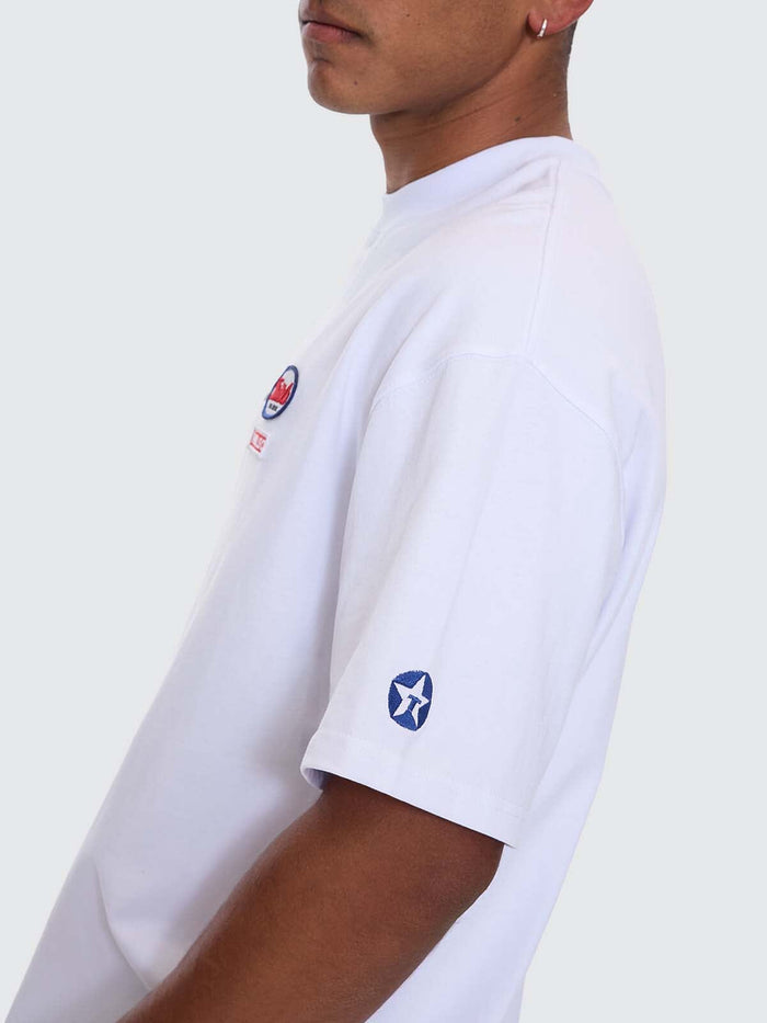 Double Time Box Fit Oversize Tee - White XS