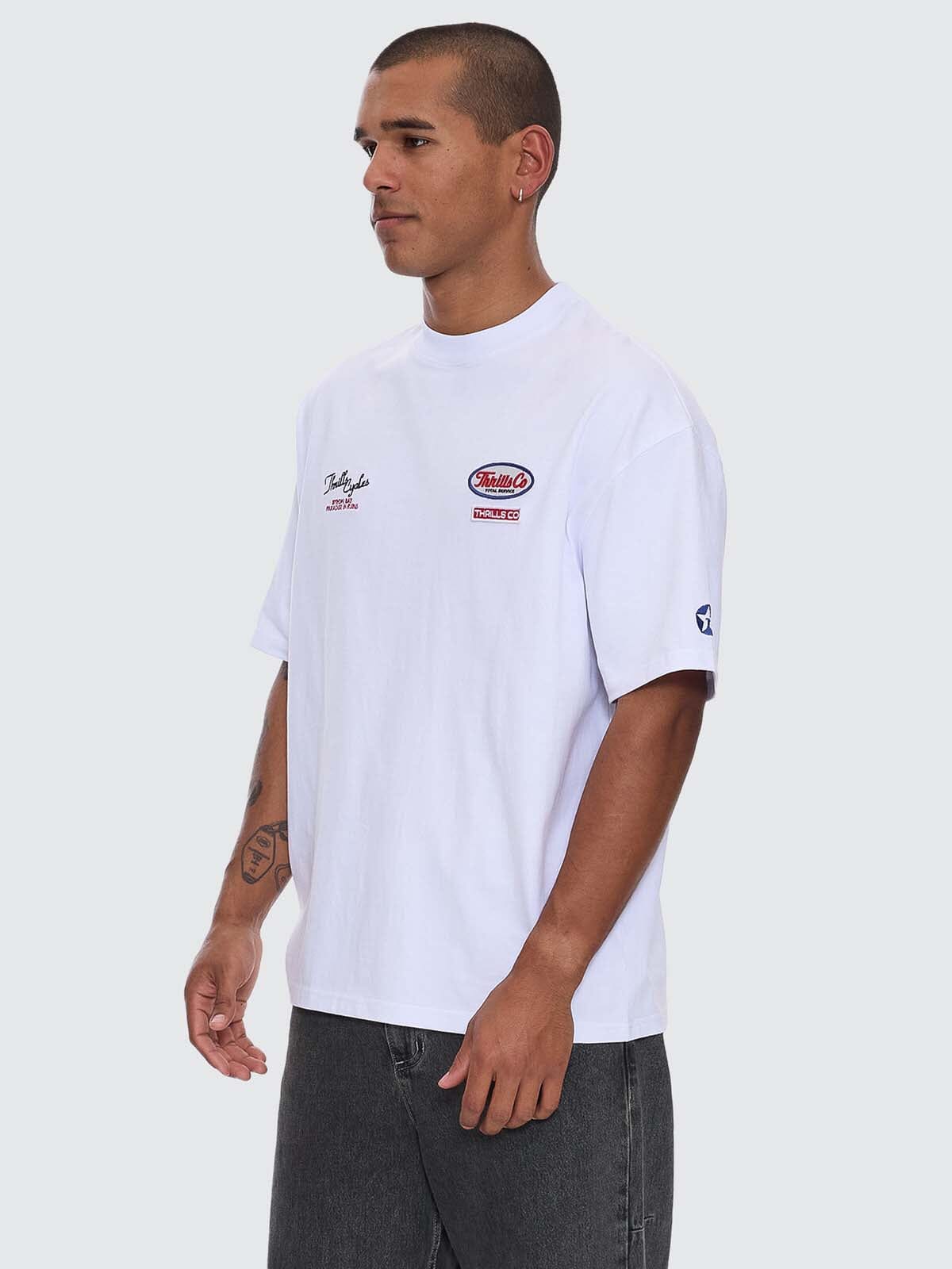 Double Time Box Fit Oversize Tee - White XS
