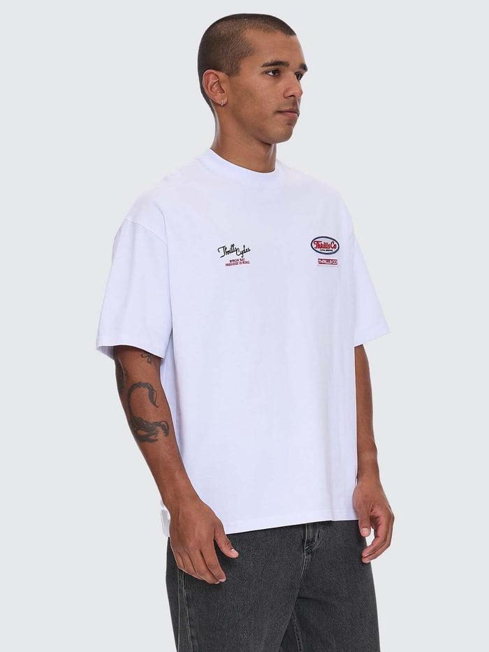 Double Time Box Fit Oversize Tee - White XS