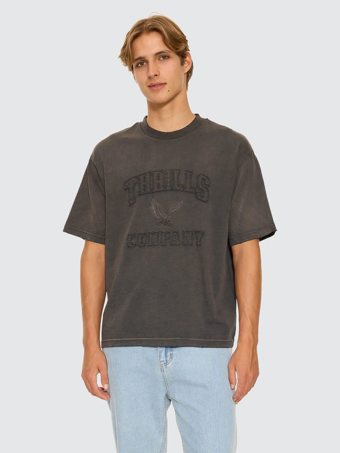 Campus Box Crop Tee - Washed Black