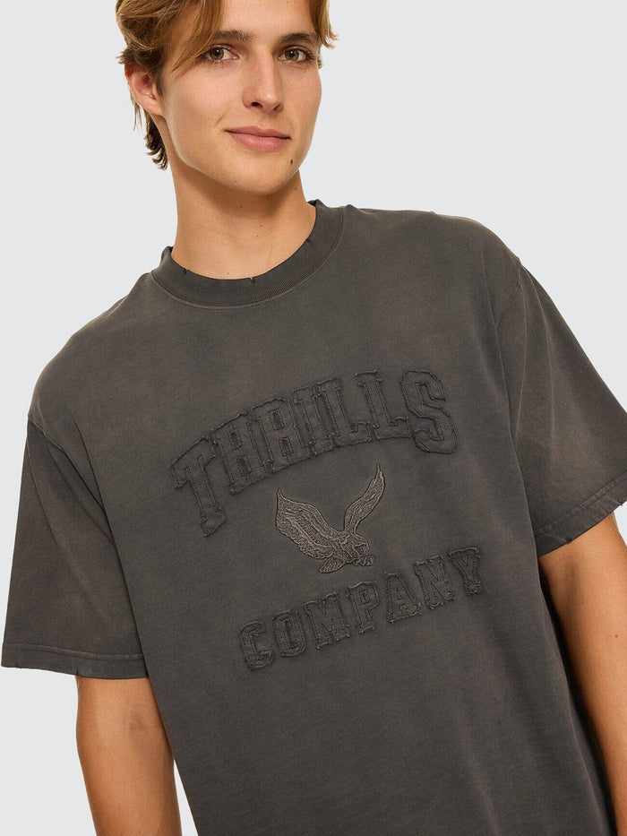 Campus Box Crop Tee - Washed Black