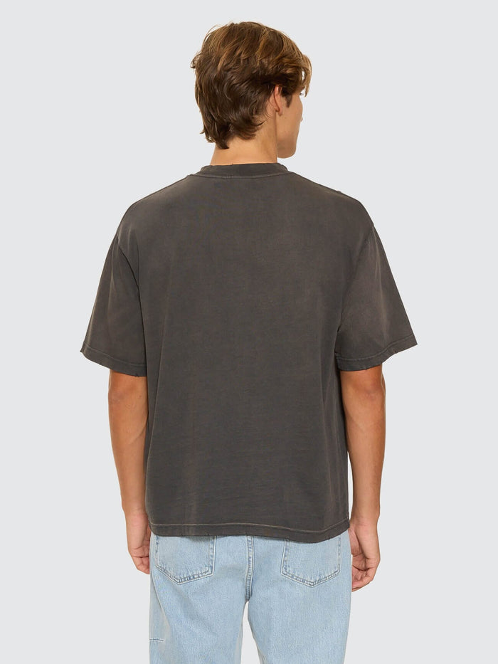 Campus Box Crop Tee - Washed Black