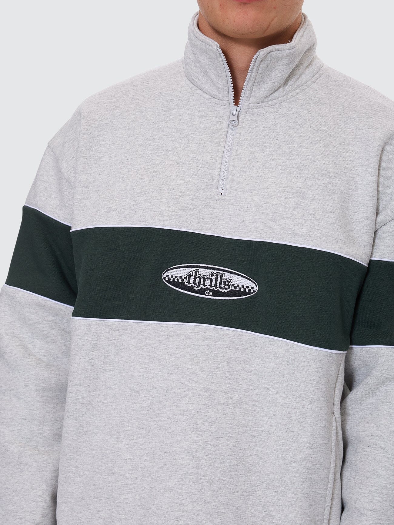 Lifted Spirits Quarter Zip Fleece - Snow Marle