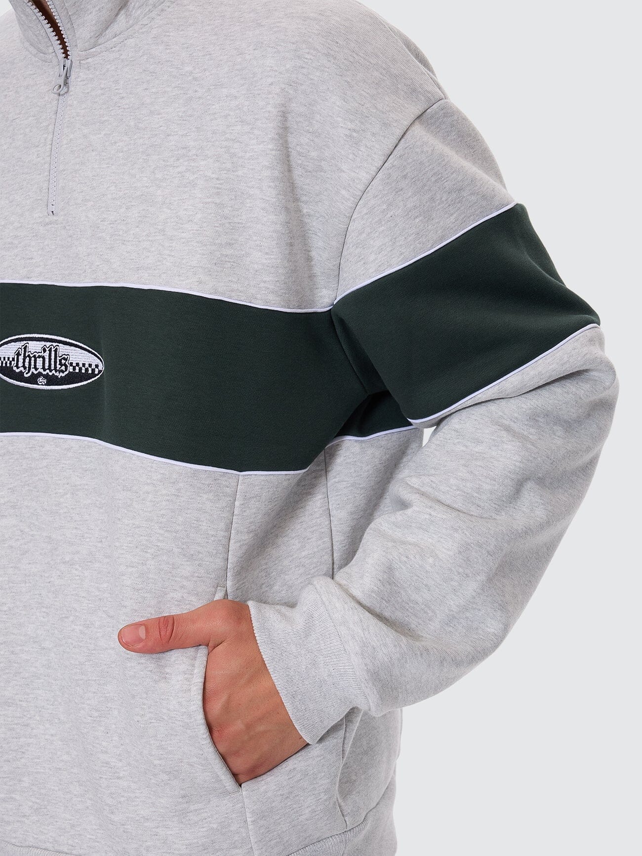 Lifted Spirits Quarter Zip Fleece - Snow Marle