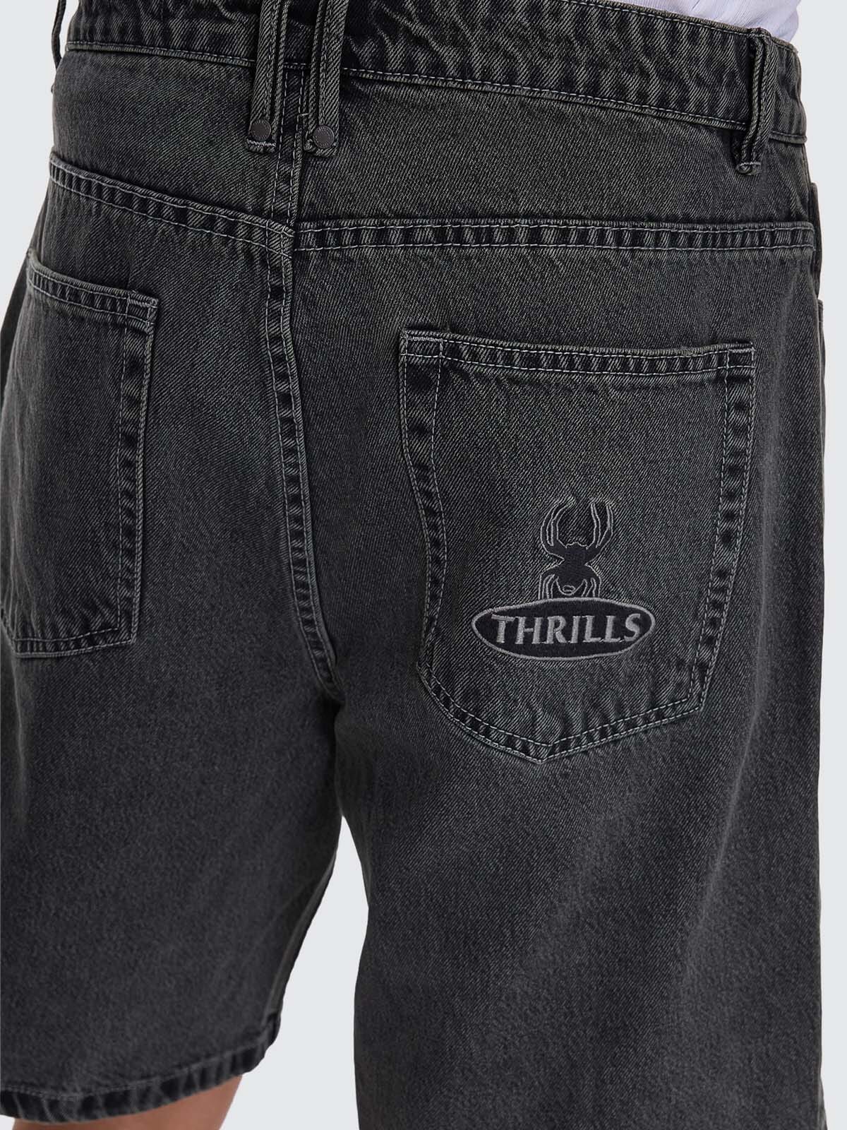 Nightshade Mid Slacker Denim Short - Seaglass Black Overdye 26