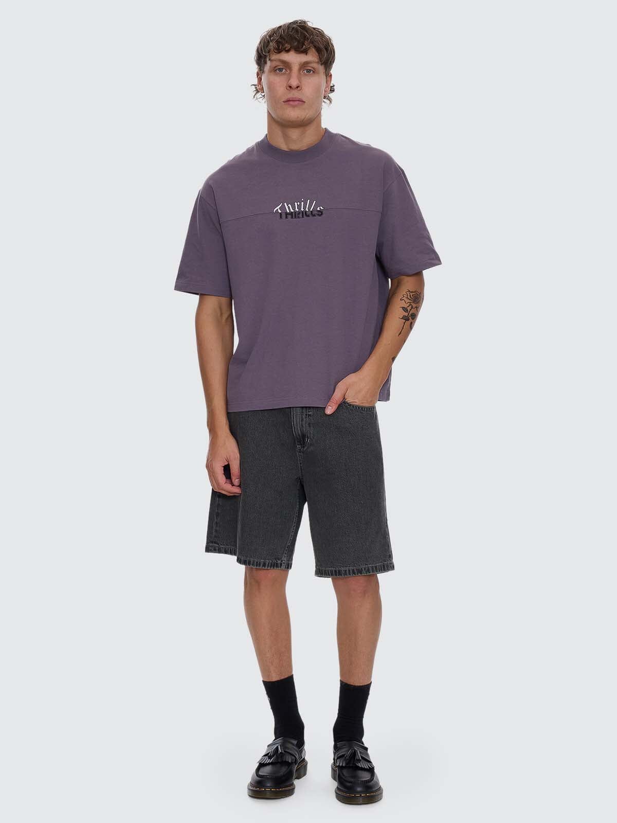 Nightshade Mid Slacker Denim Short - Seaglass Black Overdye 26