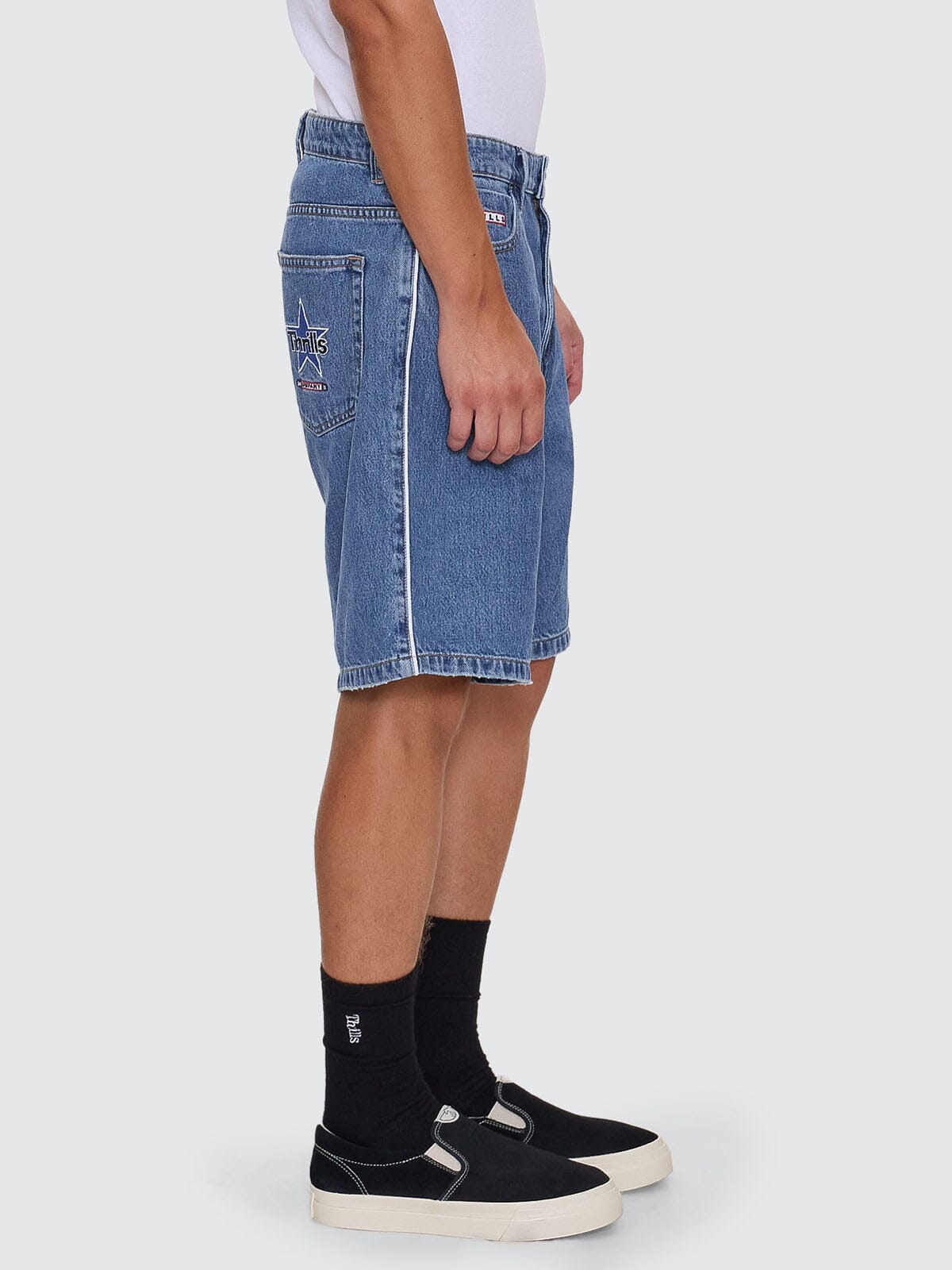 Victory League Mid Slacker Denim Short - Eternal Mid Blue