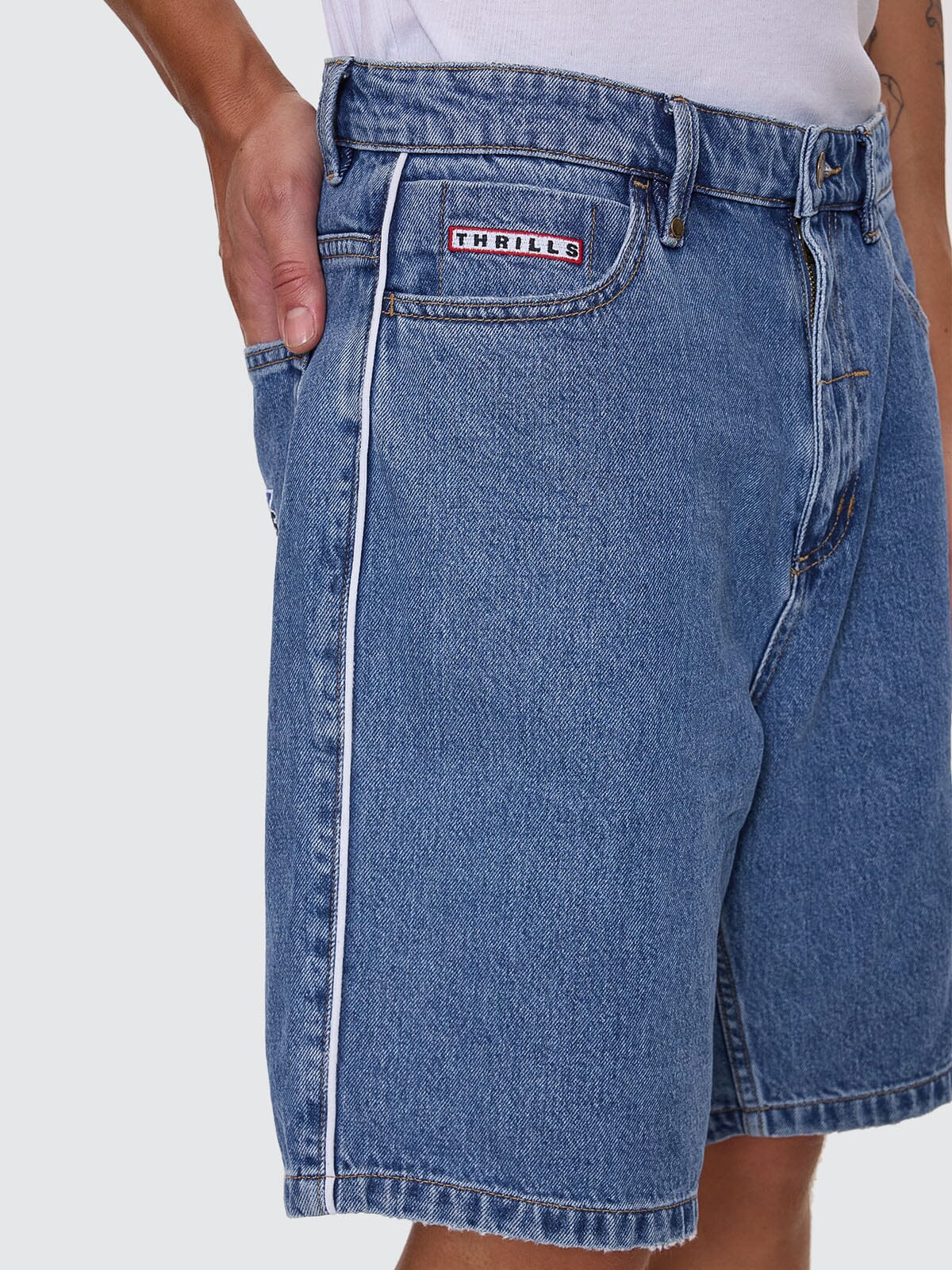 Victory League Mid Slacker Denim Short - Eternal Mid Blue
