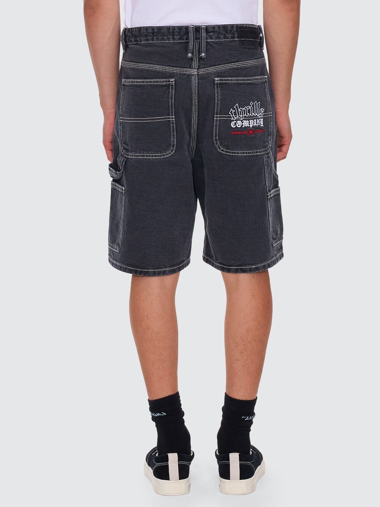 Bitten Twice Biggest Slacker Carpenter Short - Faded Black 26