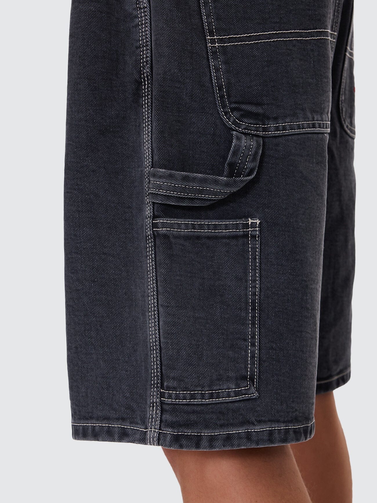 Bitten Twice Biggest Slacker Carpenter Short - Faded Black 26