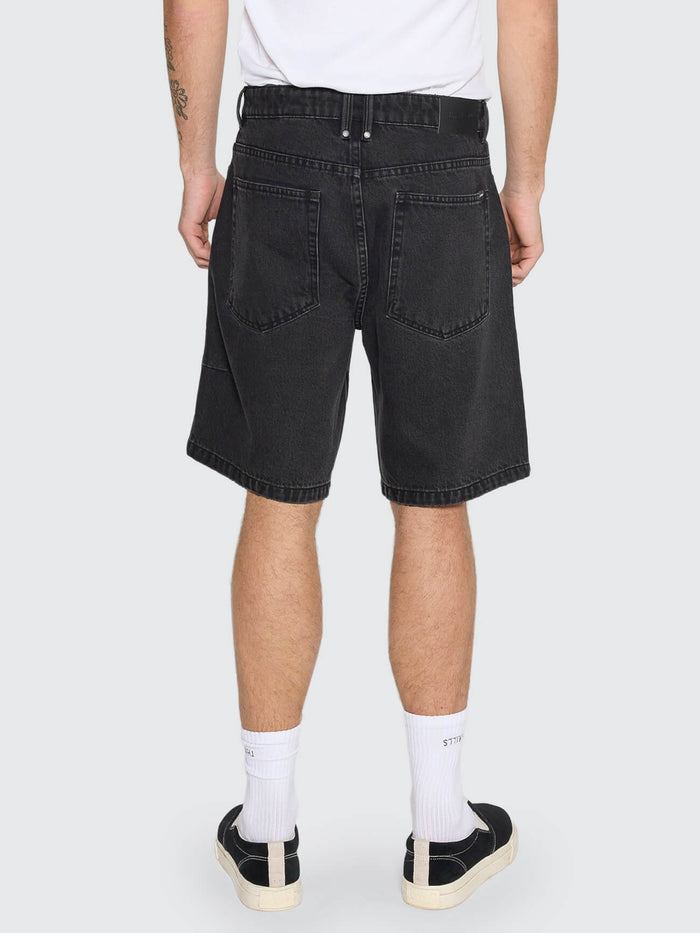 Mid Slacker Relaxed Denim Short - Aged Black 26