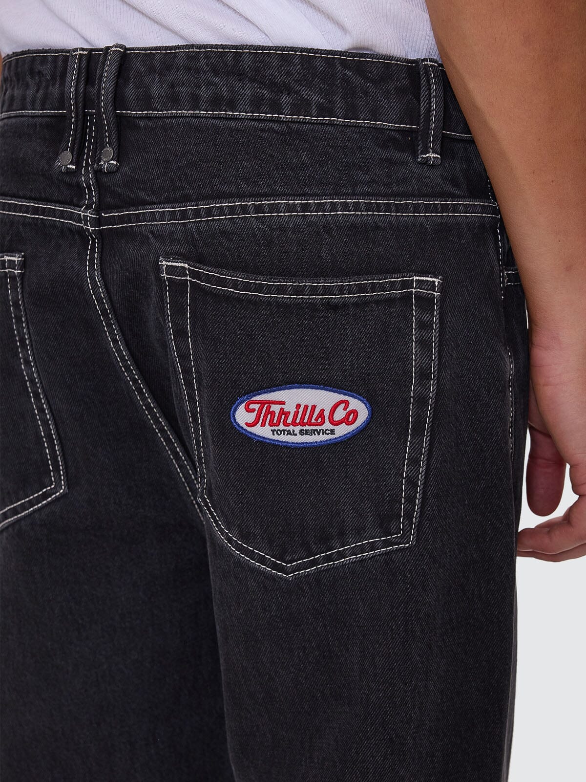 Double Time Slacker Relaxed Denim Jean - Aged Black
