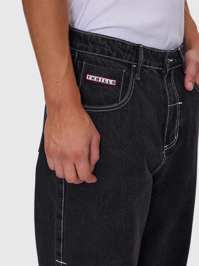 Victory League Big Slacker Baggy Denim Jean - Aged Black