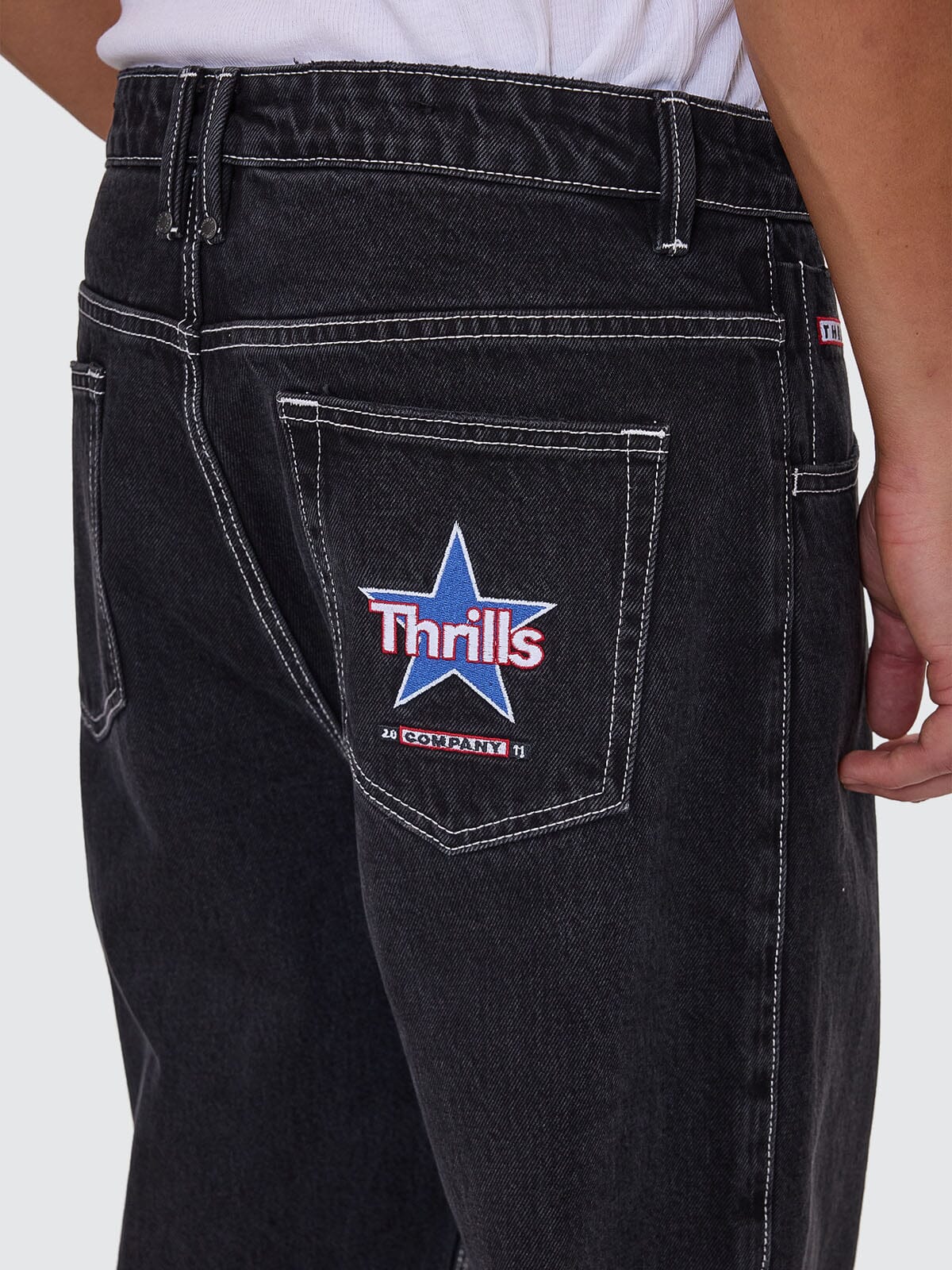 Victory League Big Slacker Baggy Denim Jean - Aged Black