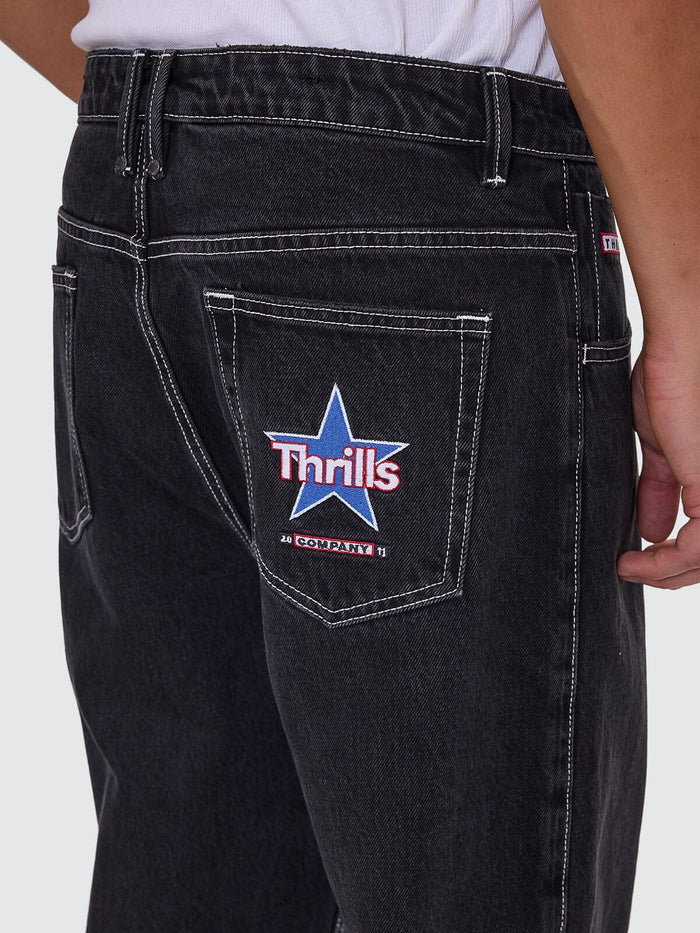 Victory League Big Slacker Baggy Denim Jean - Aged Black