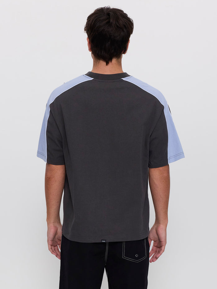 Eclipse Panel Oversize Box Crop Tee - Dark Merch Black XXS