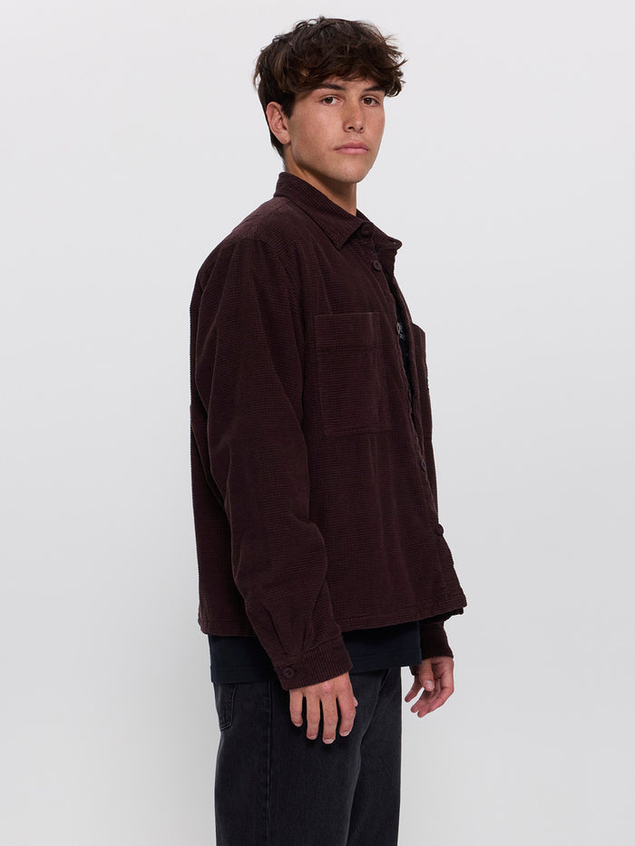 Delusion Cord Overshirt - Black Coffee XS