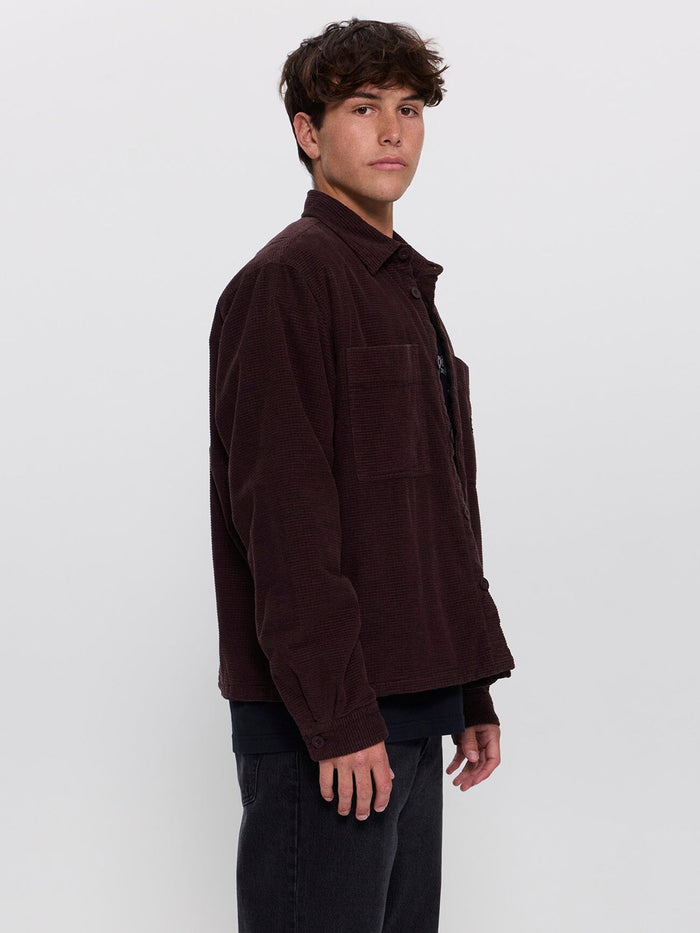 Delusion Cord Overshirt - Black Coffee XS