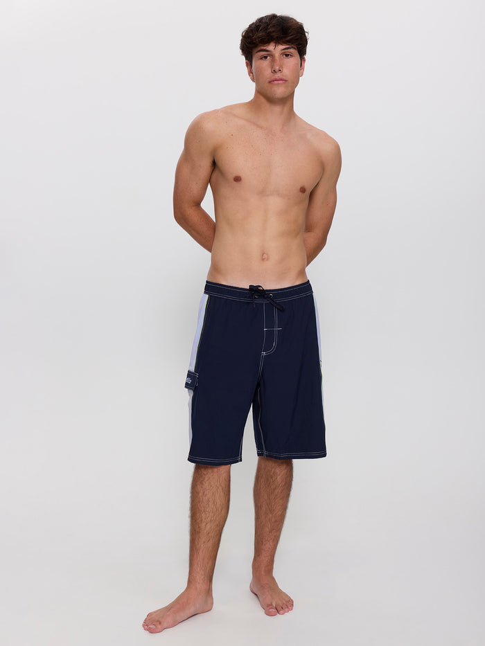 Outcast Elastic Waist Boardshort - Total Eclipse 26