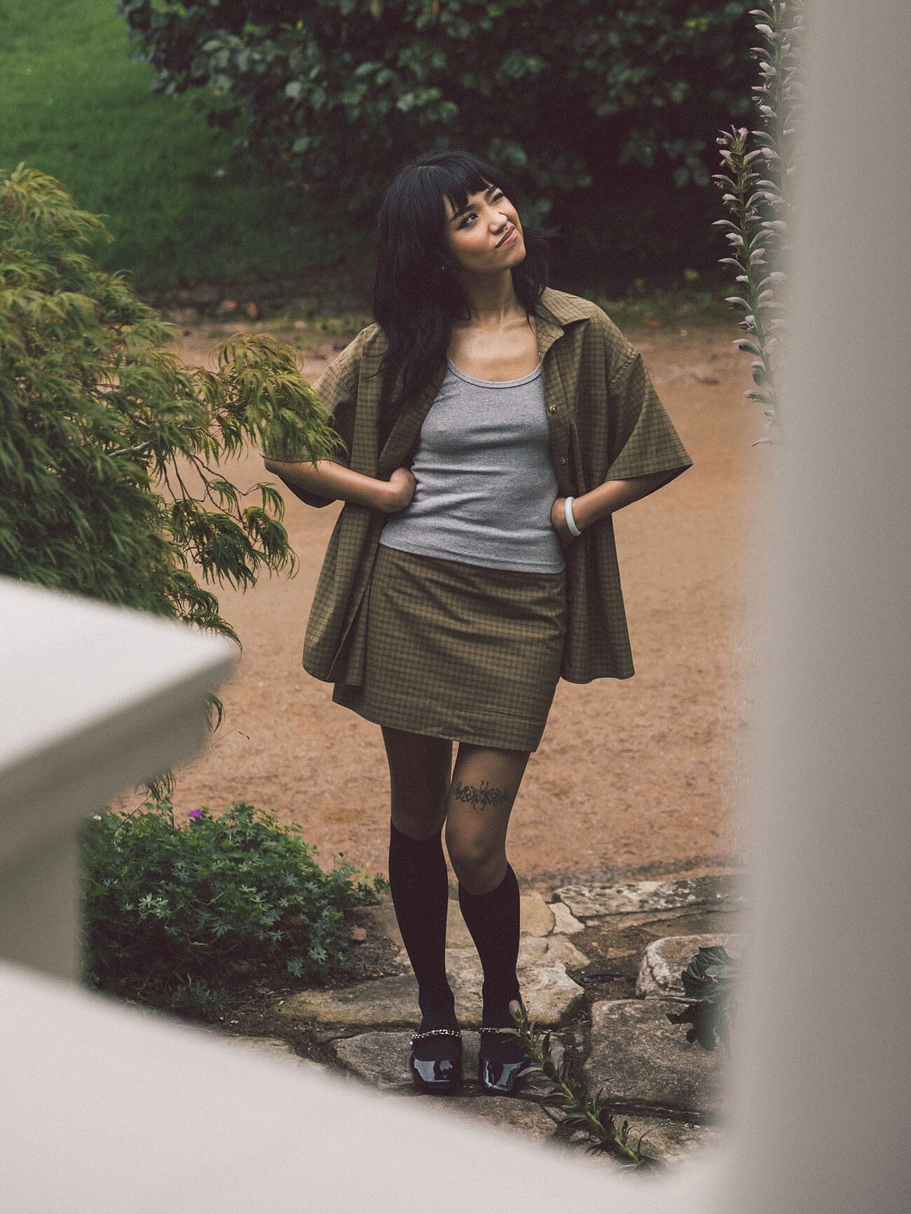 Dawson Plaid Skirt - Mustard Gold