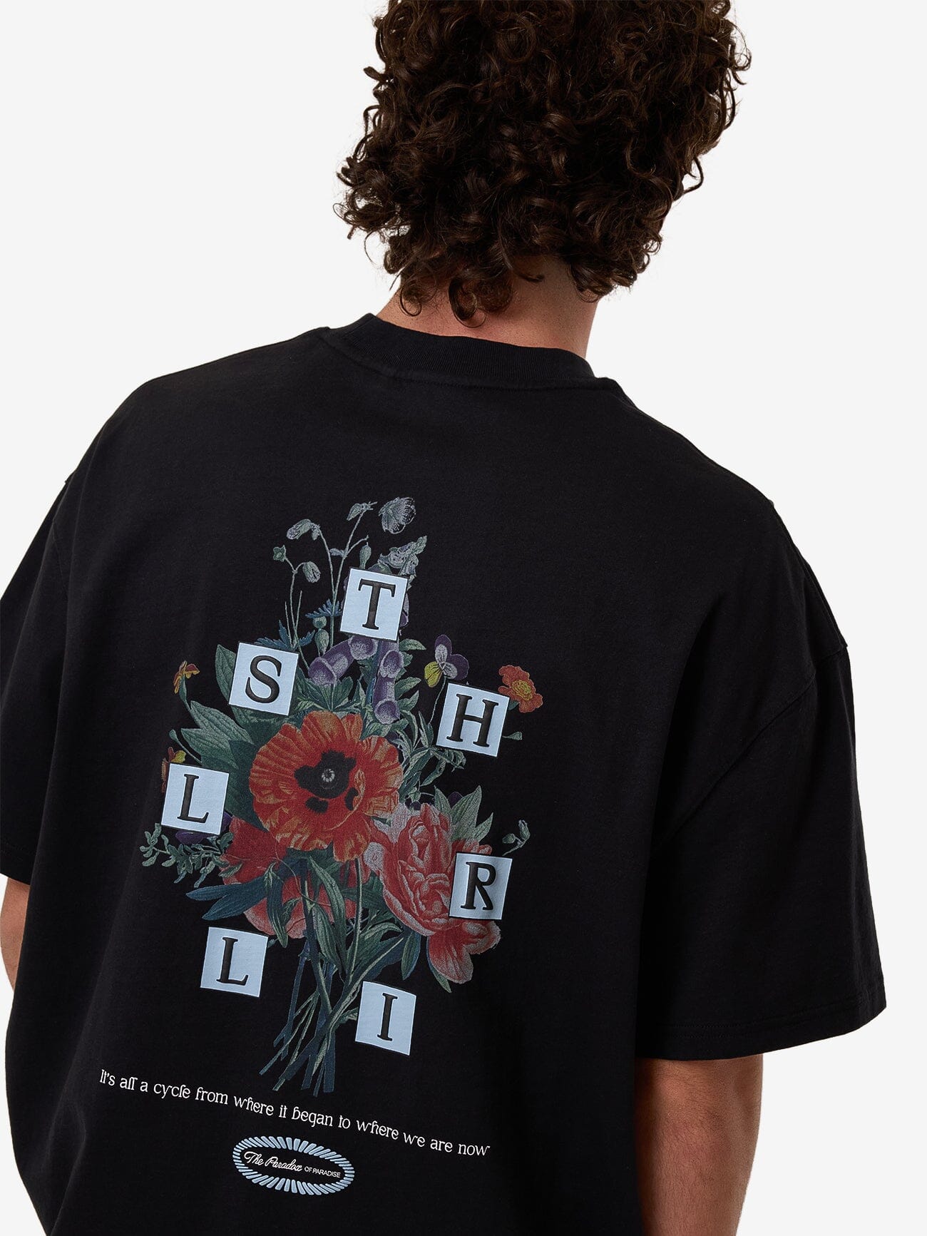 Still Life Box Fit Oversize Tee - Anthracite XS