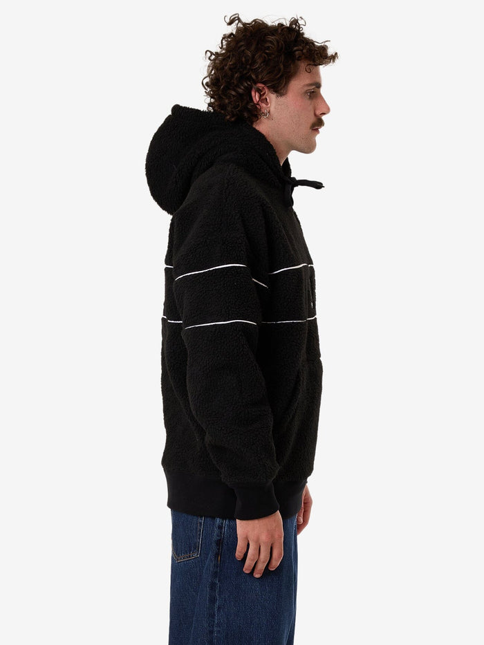 Hazed Slouch Hood Polar Fleece - Black XS