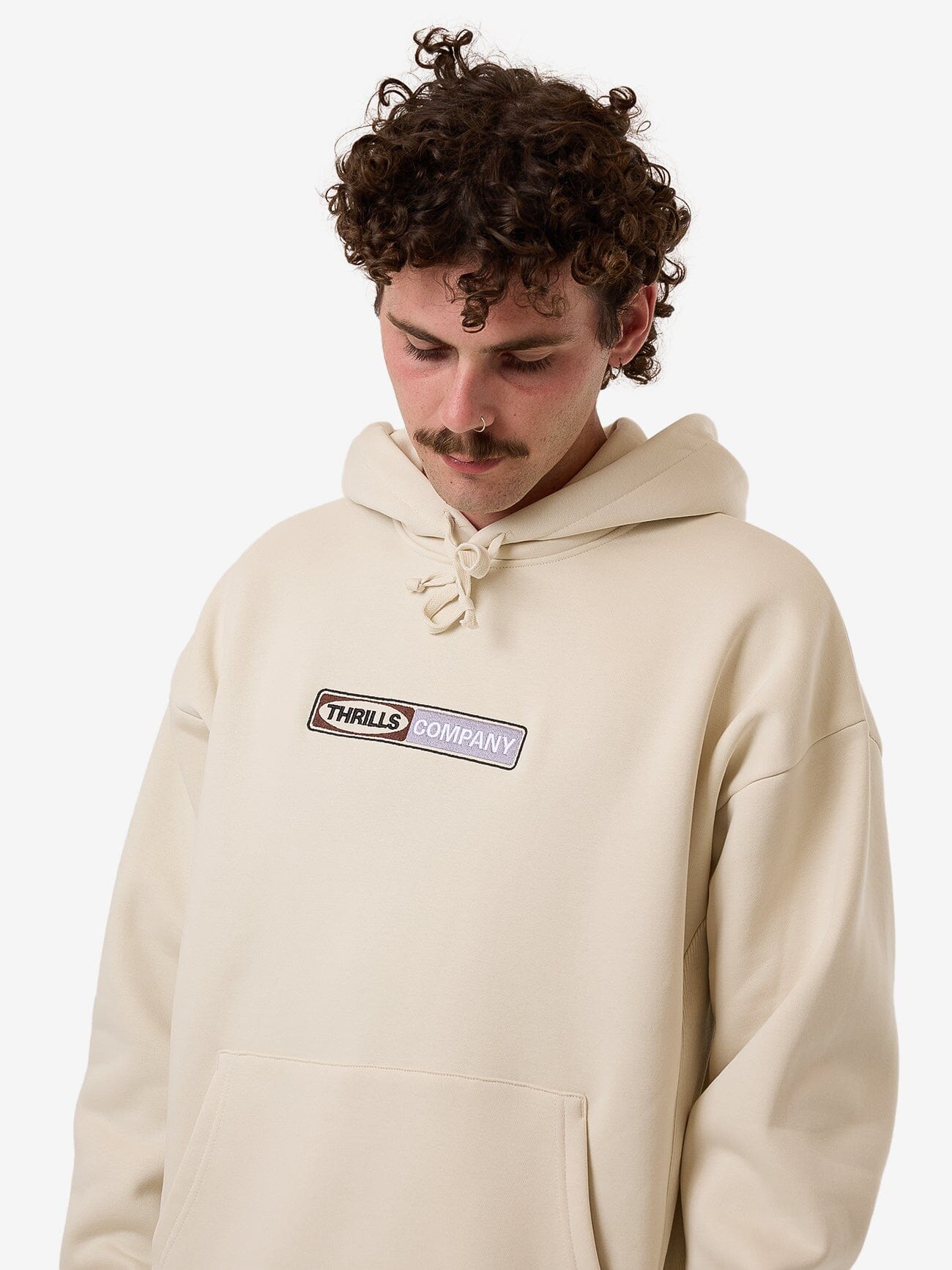 Locked In Slouch Pull On Hood - Heritage White XS