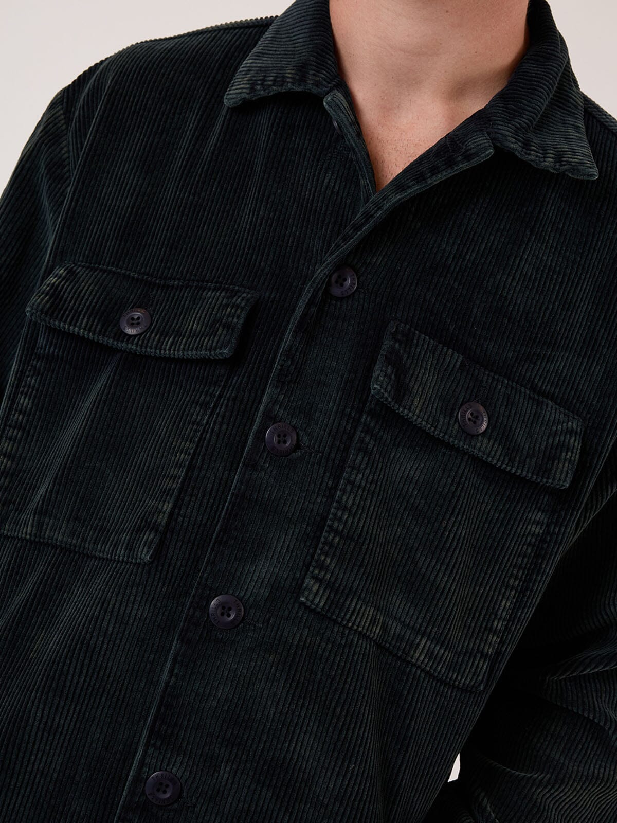 Thrills Reality Long Overshirt - Black - Turkish Coffee XS