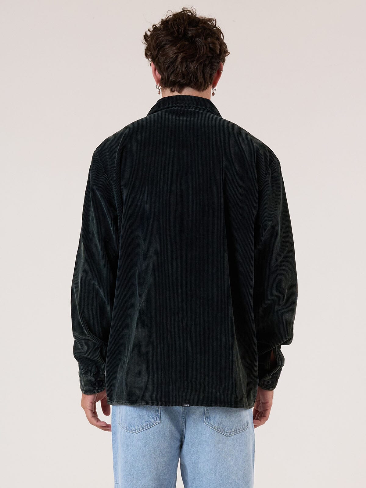 Thrills Reality Long Overshirt - Black - Turkish Coffee XS