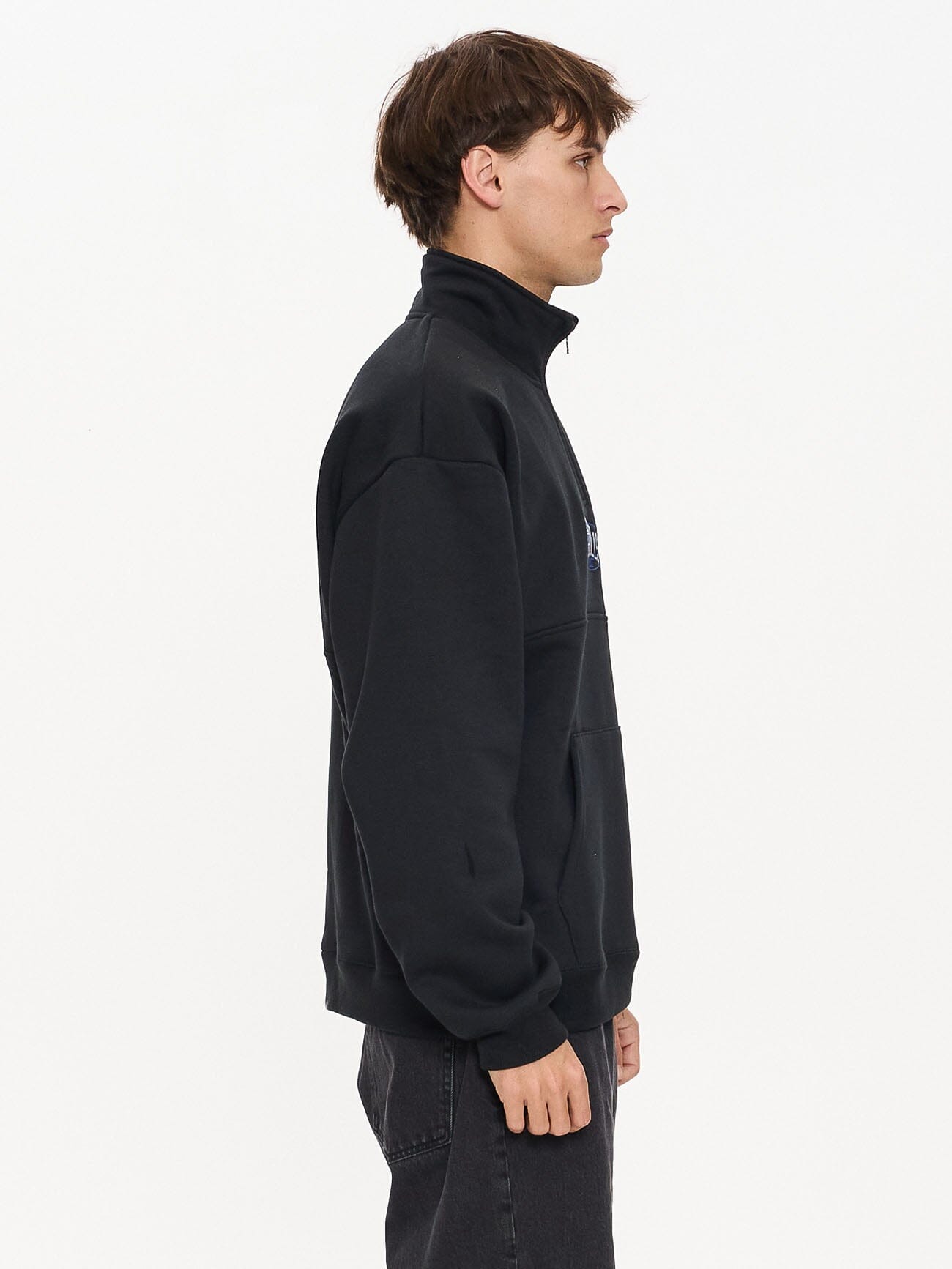 Born to Fly Quarter Zip Fleece - Pirate Black