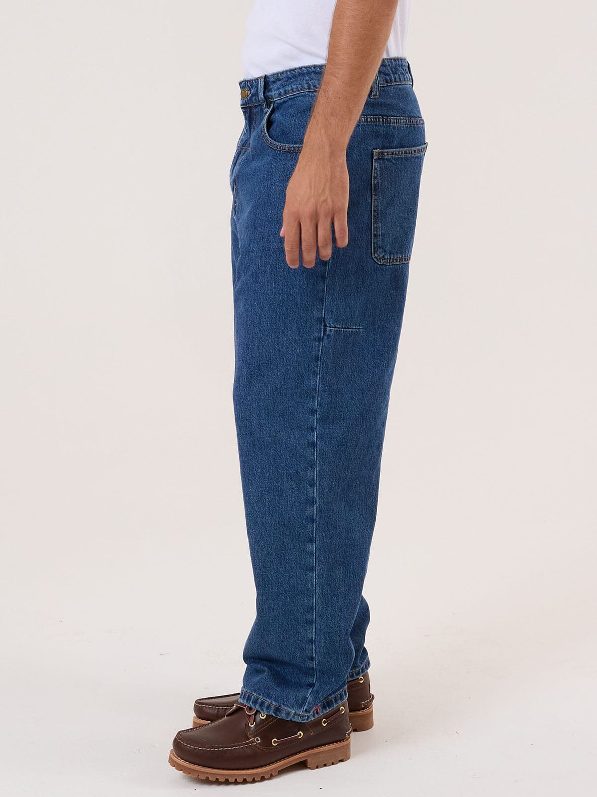 Behind It All Big Slacker Denim Jean - Rinsed Blues 28