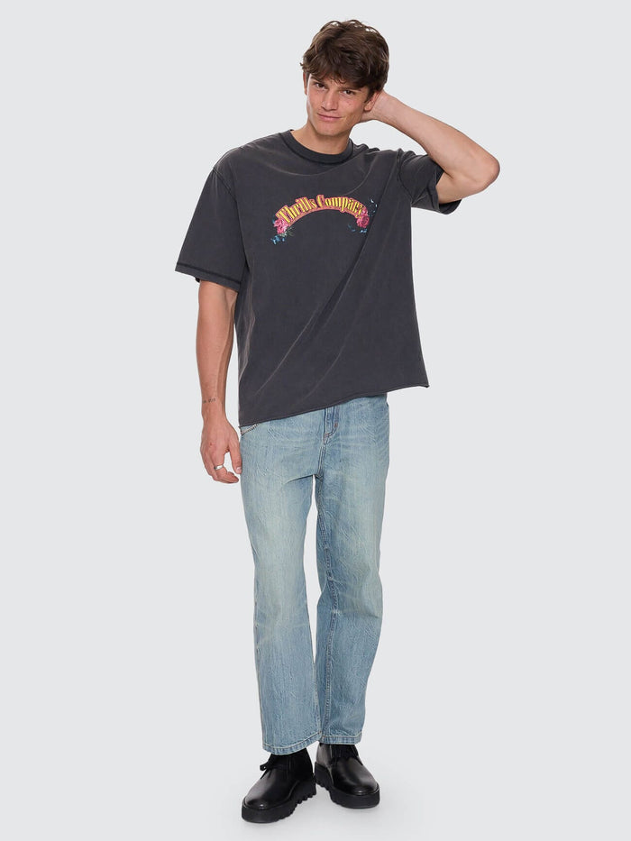 Fury Box Fit Oversize Cropped Tee - Temple Grey XS