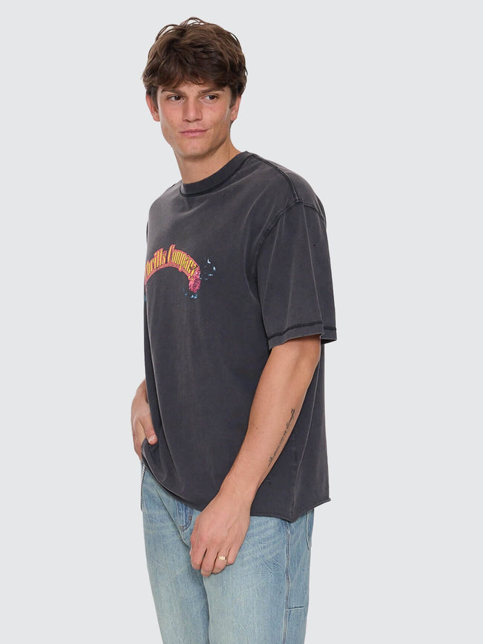 Fury Box Fit Oversize Cropped Tee - Temple Grey XS