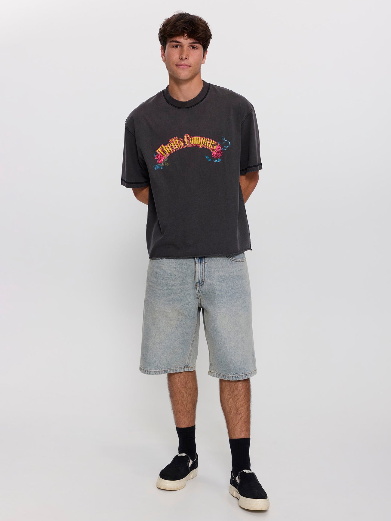 Fury Box Fit Oversize Cropped Tee - Temple Grey XS