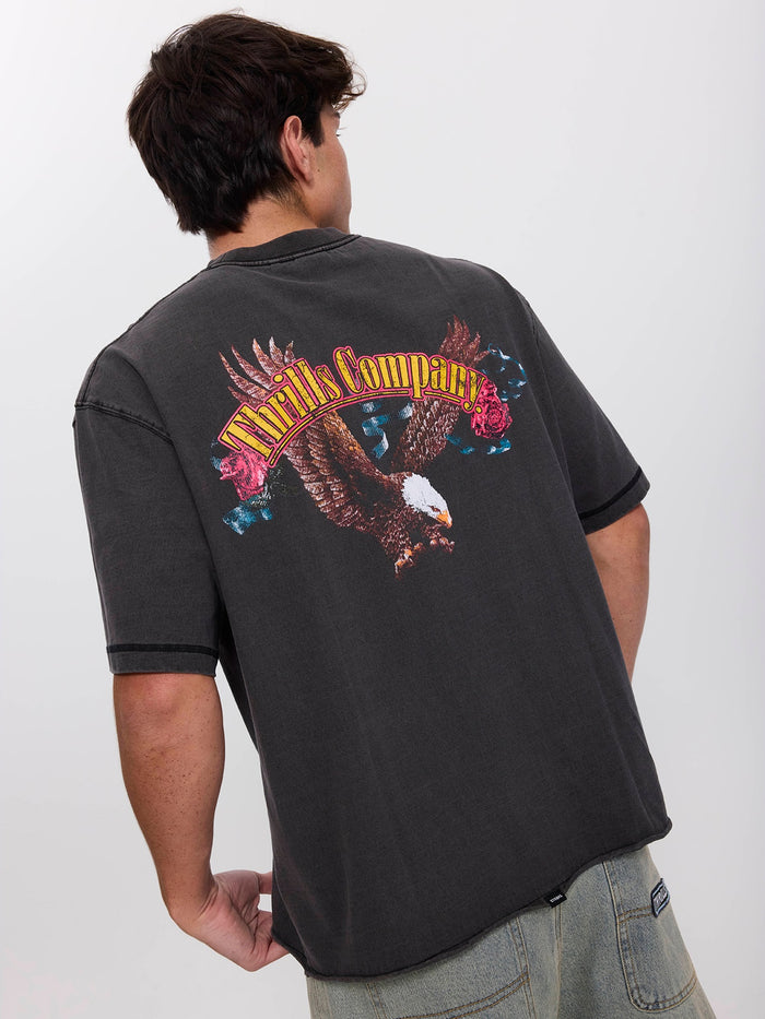 Fury Box Fit Oversize Cropped Tee - Temple Grey XS