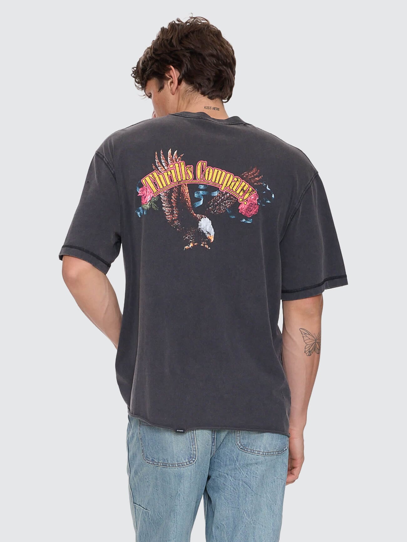Fury Box Fit Oversize Cropped Tee - Temple Grey XS