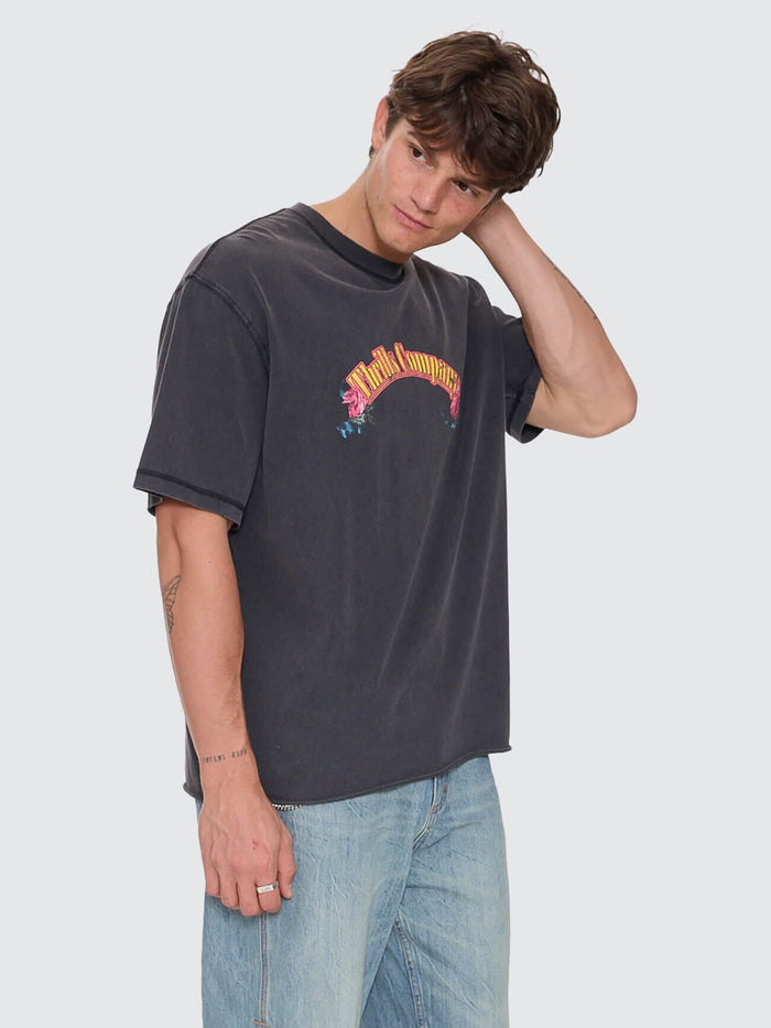 Fury Box Fit Oversize Cropped Tee - Temple Grey XS